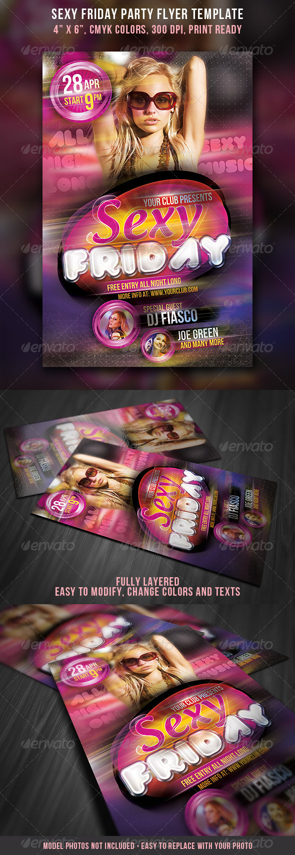 Sexy Friday Party Flyer Template - Clubs & Parties Events