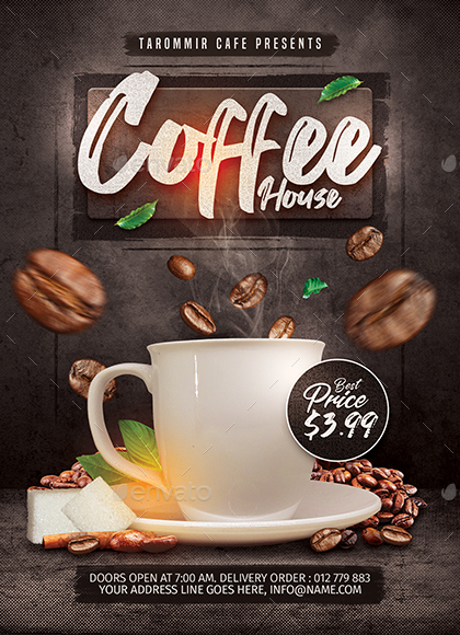 Coffee House Flyer, Print Templates | GraphicRiver