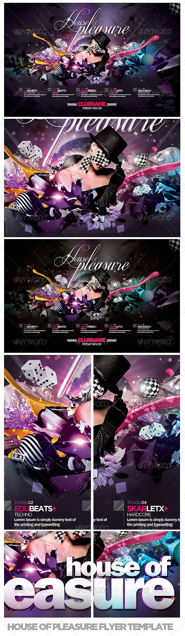 House Of Pleasure Flyer Template - Events Flyers