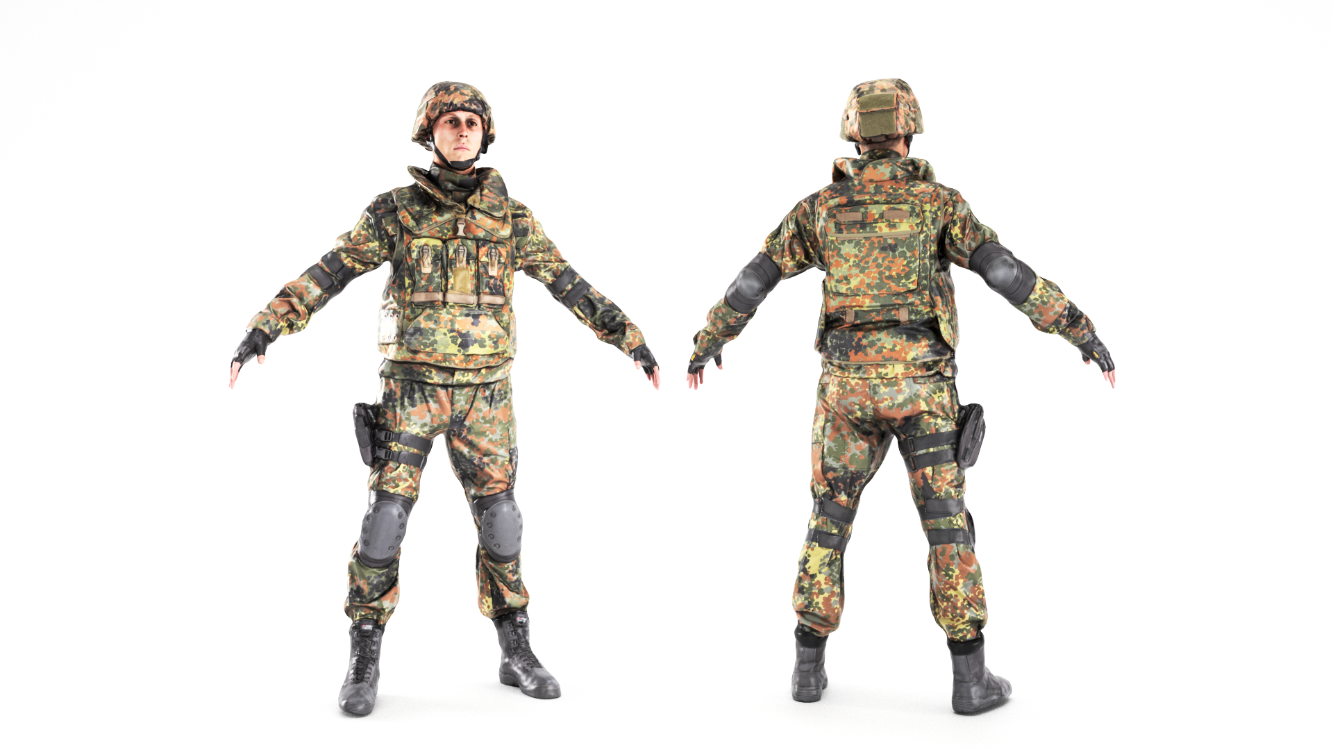 Soldier In Bundeswehr Military Uniform 11 By Deep3dstore 3docean