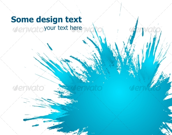 Blue paint splashes background. Vector illustratio - Backgrounds Decorative