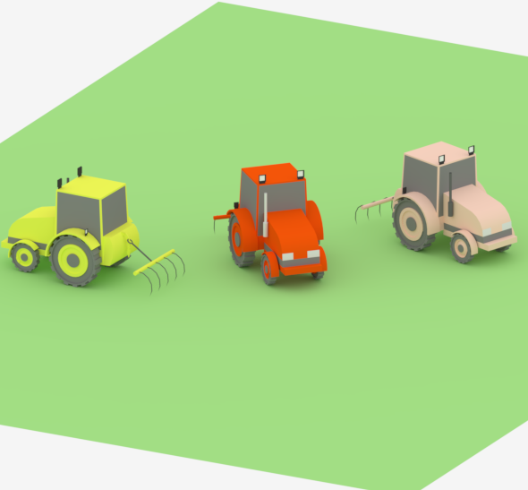 Low Poly Tractor - 3Docean 24792081