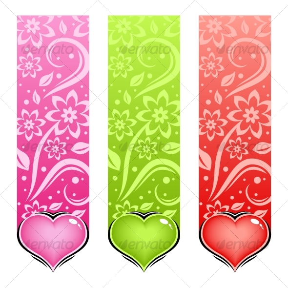 Glossy heart. Vector love card. - Decorative Symbols Decorative