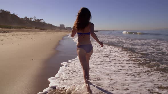 Playful Woman At The Beach alt