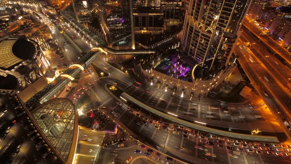 Commuters Cars Moving Fast Through Urban Citscape Center alt