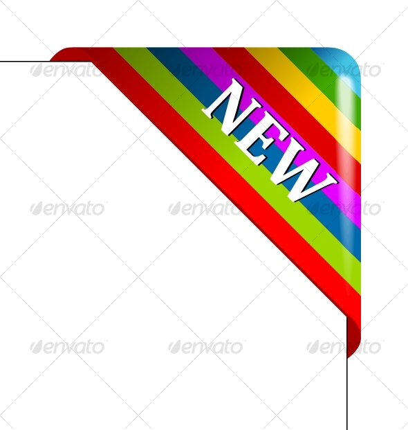 Vector color corner. Business ribbon - Decorative Symbols Decorative