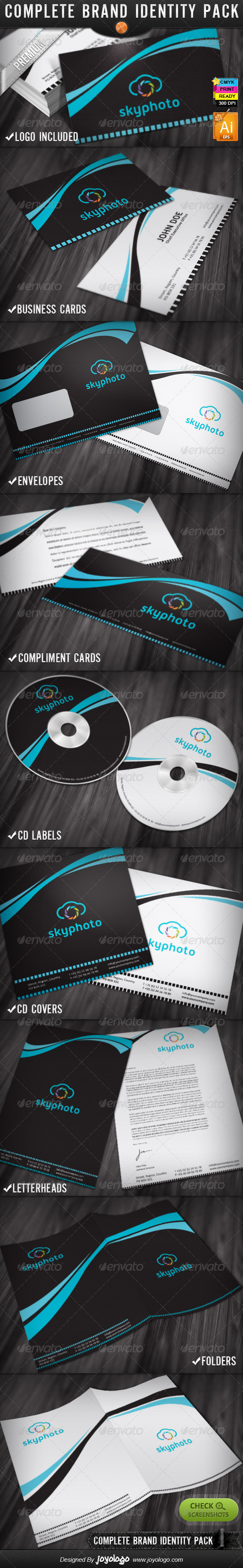 Sky Cloud Photography Studio Stationery Design - Stationery Print Templates