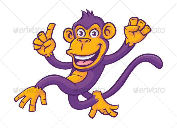 Purple monkey - Animals Characters