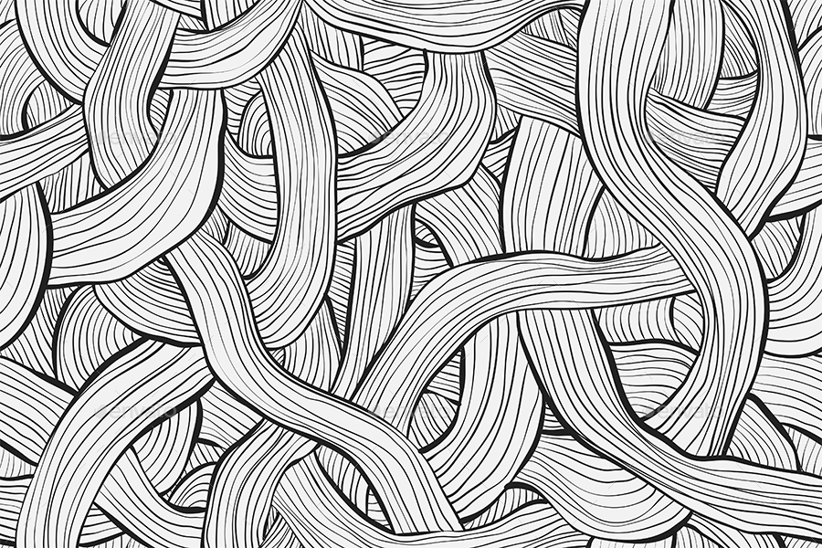 Tangled Tapes Seamless Patterns, Graphics | GraphicRiver