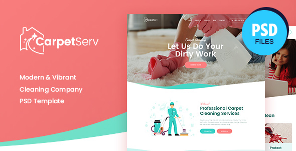 CarpetServ Cleaning - ThemeForest 24799068