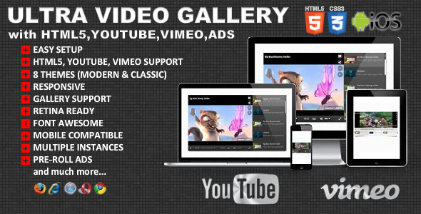 Ultra Video Gallery - CodeCanyon 8447546
