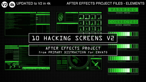 10 Hacking Screens - VideoHive 20285249