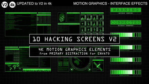 Hacking Screens V2 4k By Primarydistraction Videohive