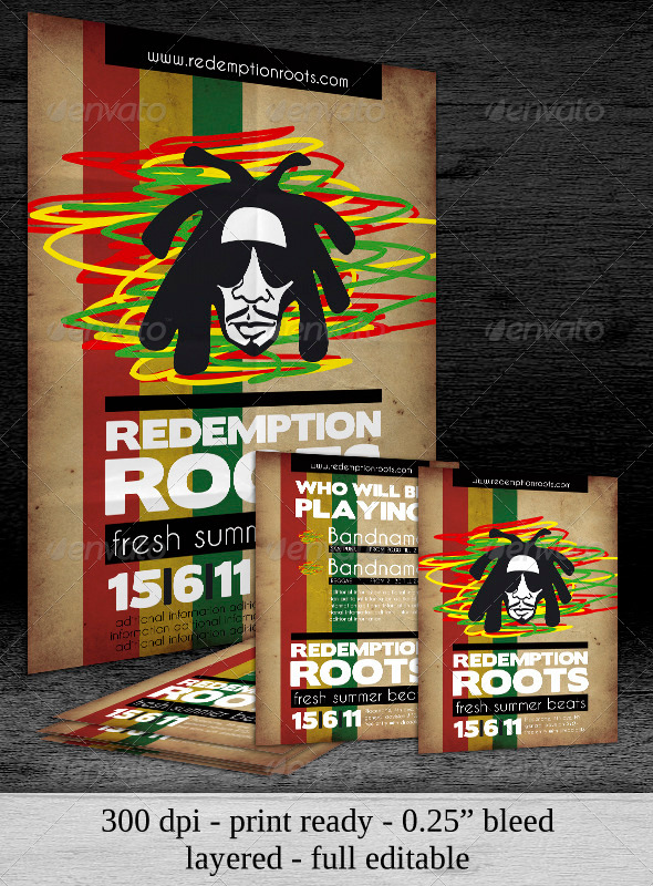 Poster & Flyer Redemption Roots Party - Clubs & Parties Events