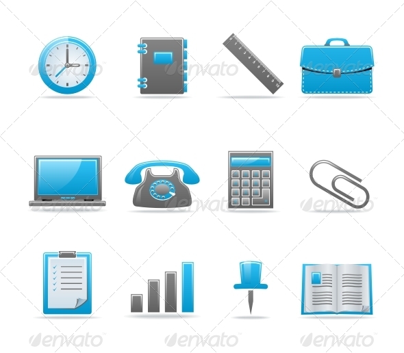 Glossy icon set - Business Icons