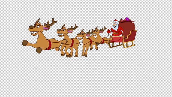 Animated Santa Claus Rides Front