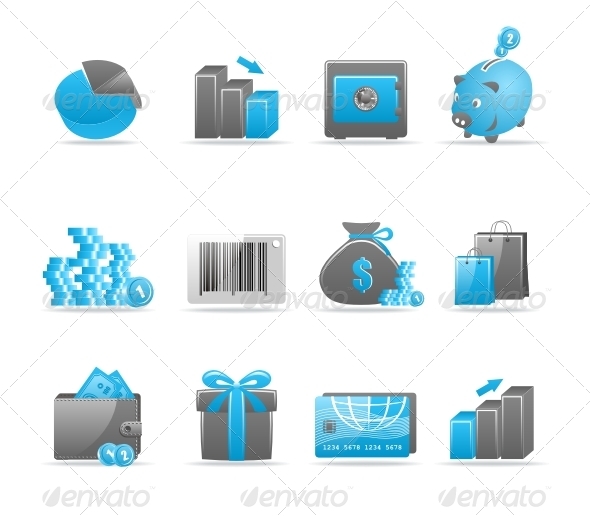 Glossy icon set - Business Icons