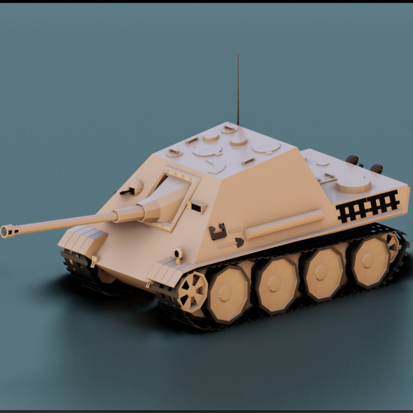 Low Poly Jagdpanther - 3Docean 24816606