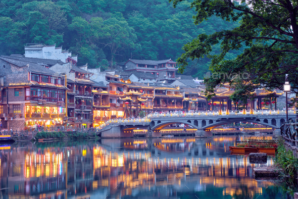 Feng Huang Ancient Town Phoenix Ancient Town , China - Stock Photo - Images