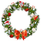 Vector Snowy Christmas Wreath