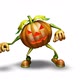Comic Pumpkin - Looped Halloween Dance on White Backgrounda3 - VideoHive Item for Sale