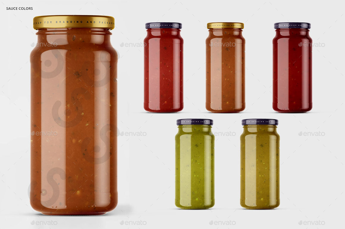 Download Glass Jar With Sauce Mockup Template By Nomanzxx Graphicriver