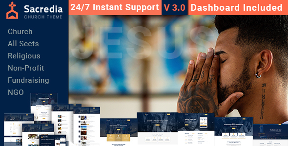 Church and Non-profit WordPress Theme - Sacredia