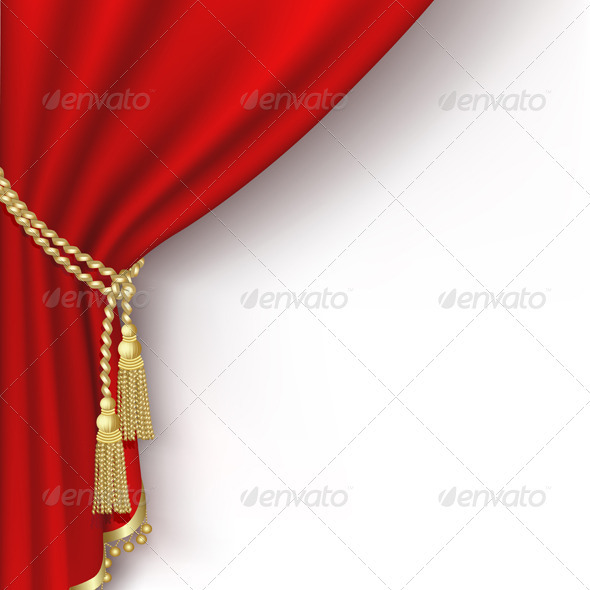 Red curtain - Backgrounds Decorative