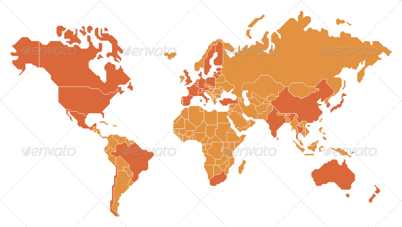 Vector World Map - countries selectable and named by Tojio | GraphicRiver