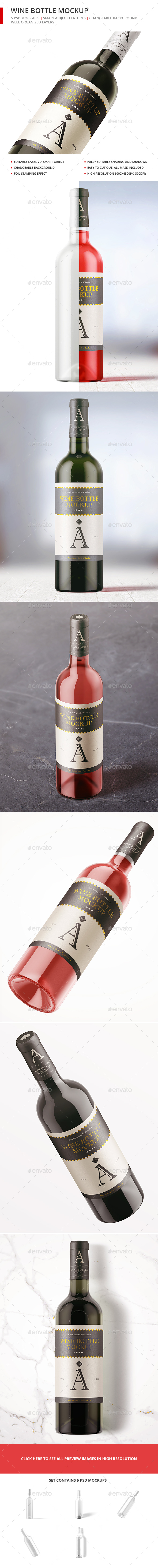Download Wine Bottle Mock Up By Webandcat Graphicriver