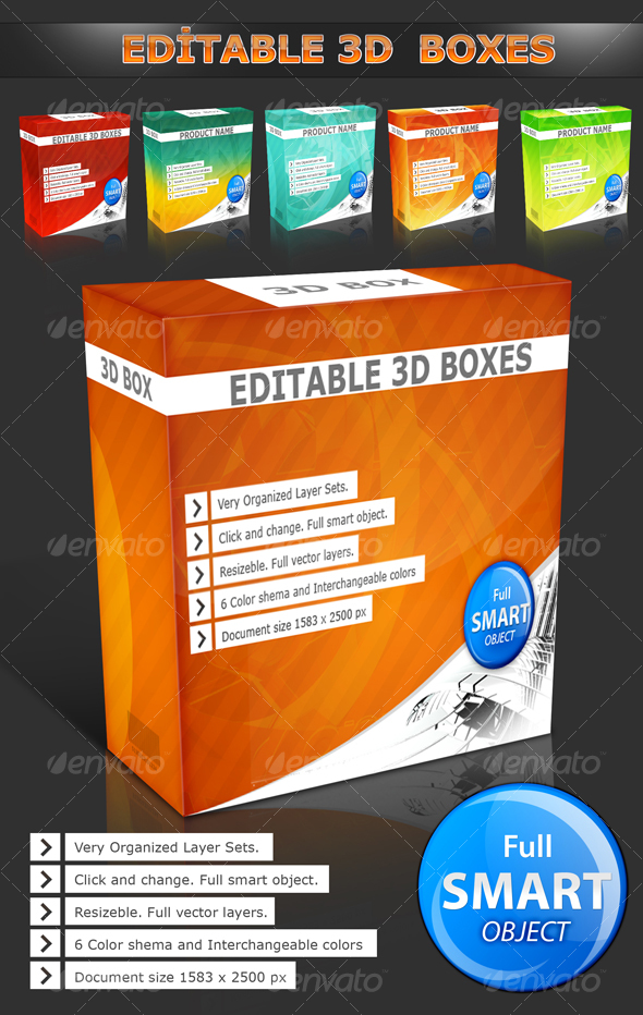 3D Boxes - Illustrations Graphics