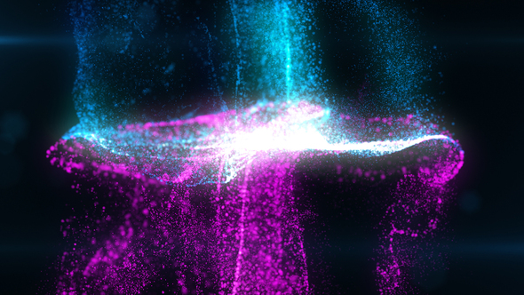 Flowing Particles Collision - VideoHive 24848956