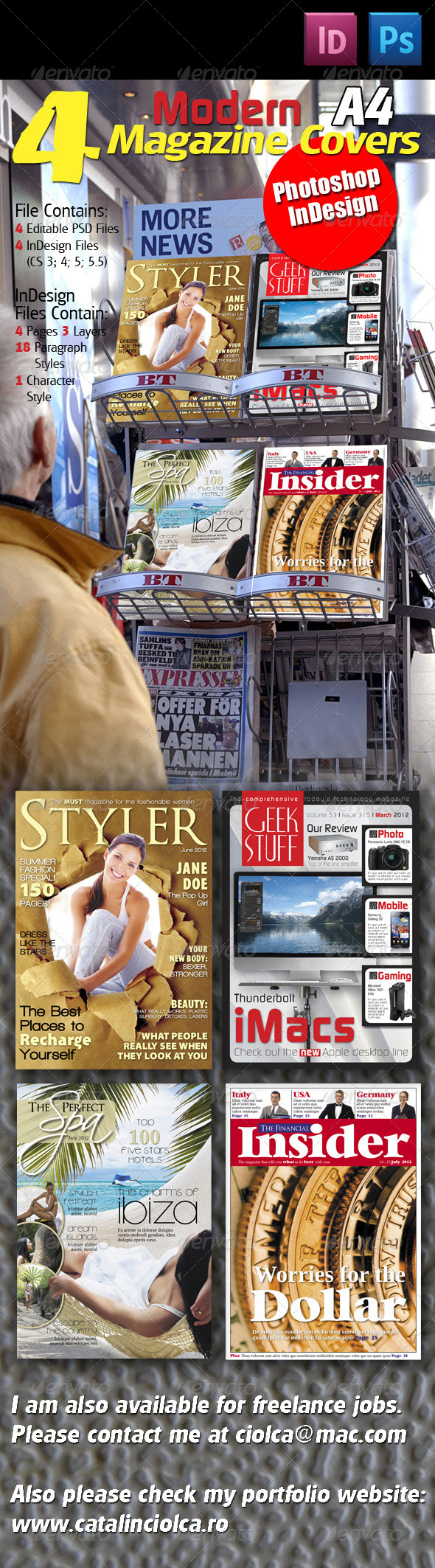 4 Modern Magazine Covers