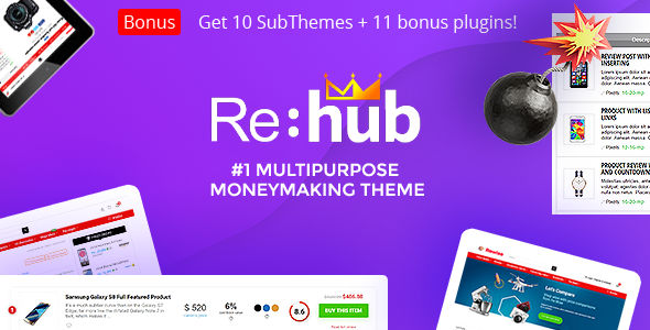 REHub - Price Comparison, Multi Vendor Marketplace, Affiliate Marketing, Community Theme