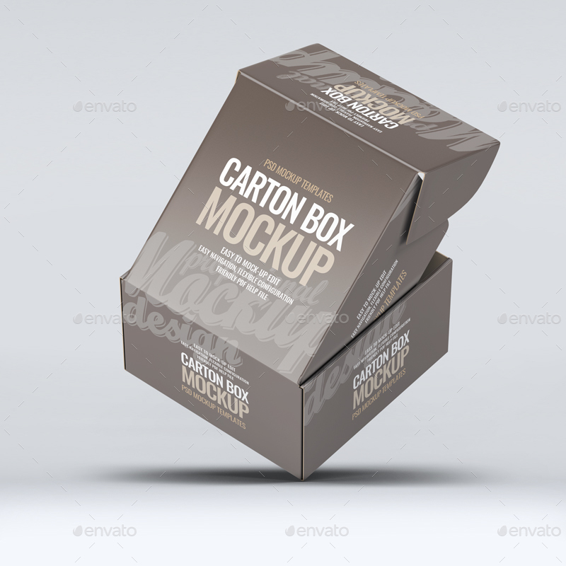 Carton Box Mock-Up v.1, Graphics | GraphicRiver