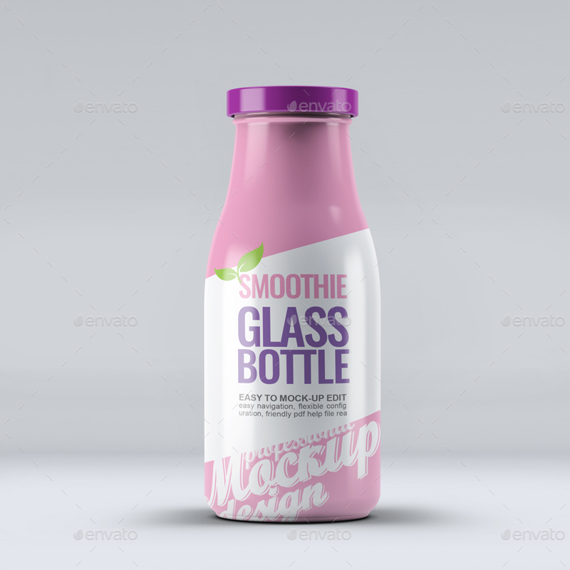 Download Smoothie Glass Bottle Mock-Up by L5Design | GraphicRiver