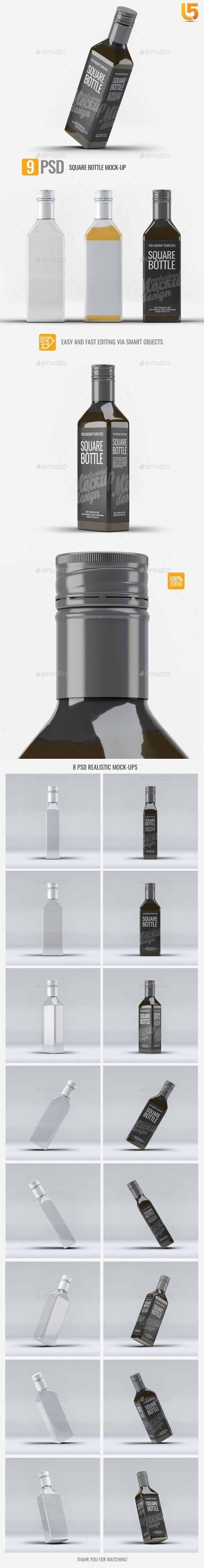 Download Square Glass Bottle Mock Up By L5design Graphicriver