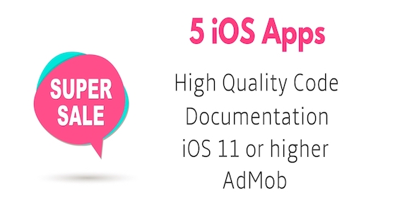 5 iOS Apps Source Code Bundle