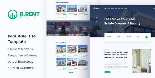 Exceptional Bizrent - Property Real Estate HTML Template