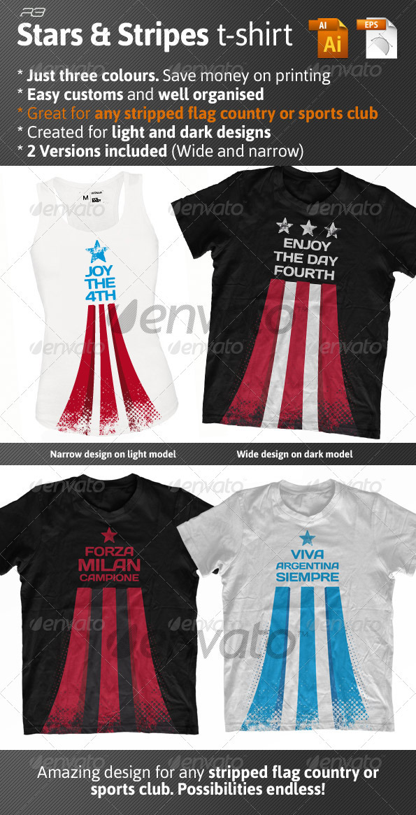 Stars and stripes t-shirt - Events T-Shirts