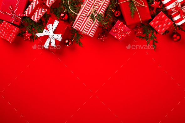 Christmas Boxes Gifts - Stock Photo - Images