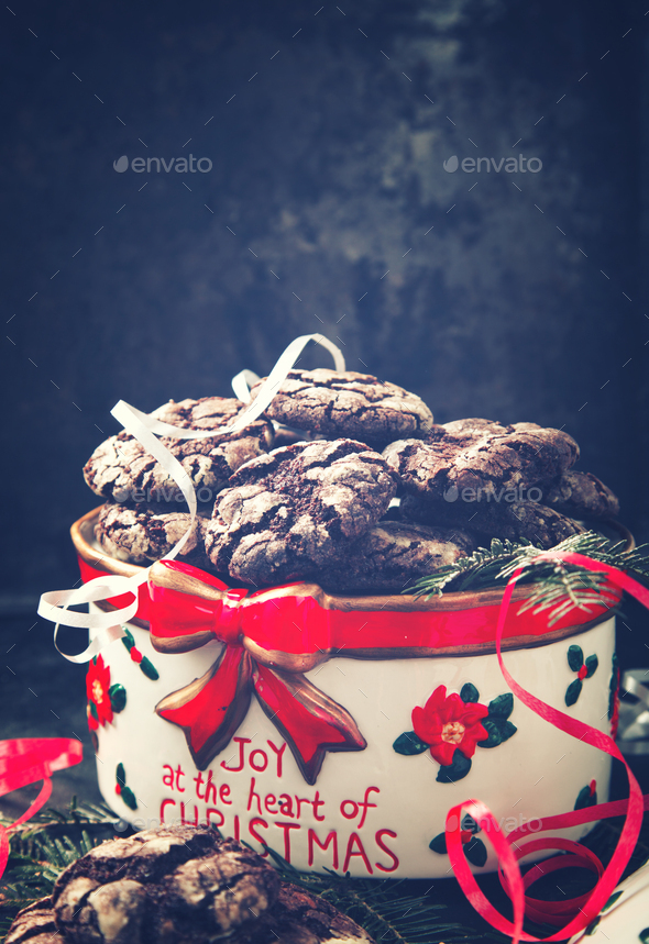 Christmas Cookies Chocolate - Stock Photo - Images