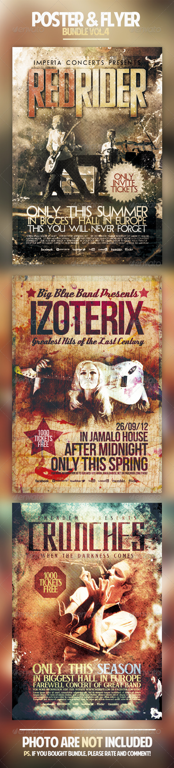 Poster & Flyer Bundle Vol.4 - Concerts Events