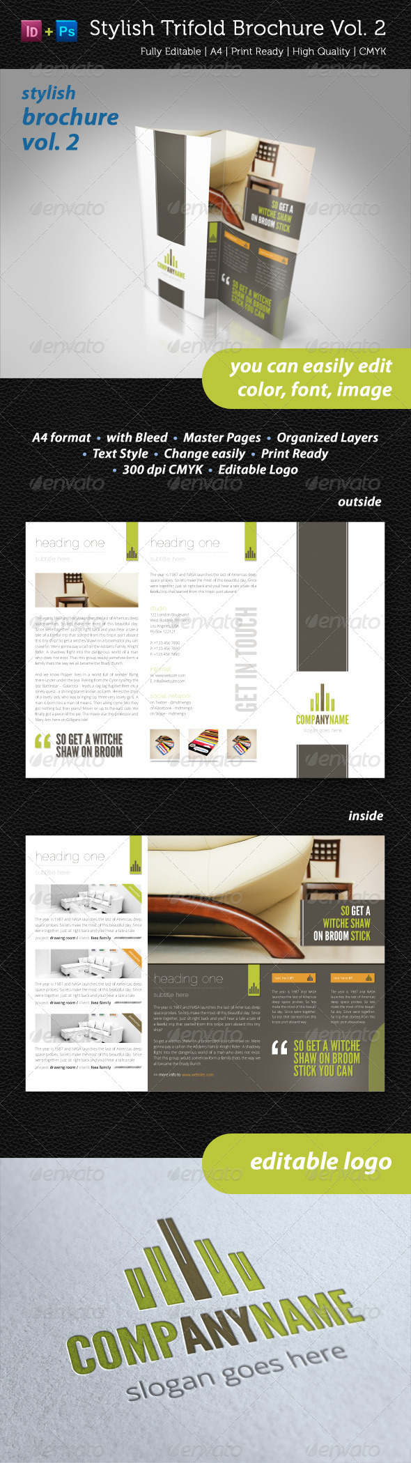 Stylish Trifold Brochure Vol. 2 - Informational Brochures