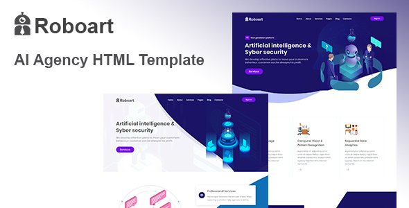 Roboart Chatbot Startup HTML Template By Rocks theme ThemeForest
