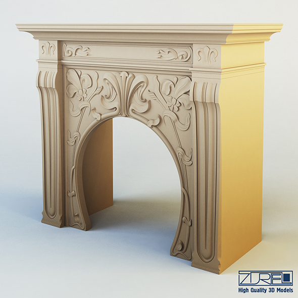 Art Nouveau fireplace - 3Docean 24878024