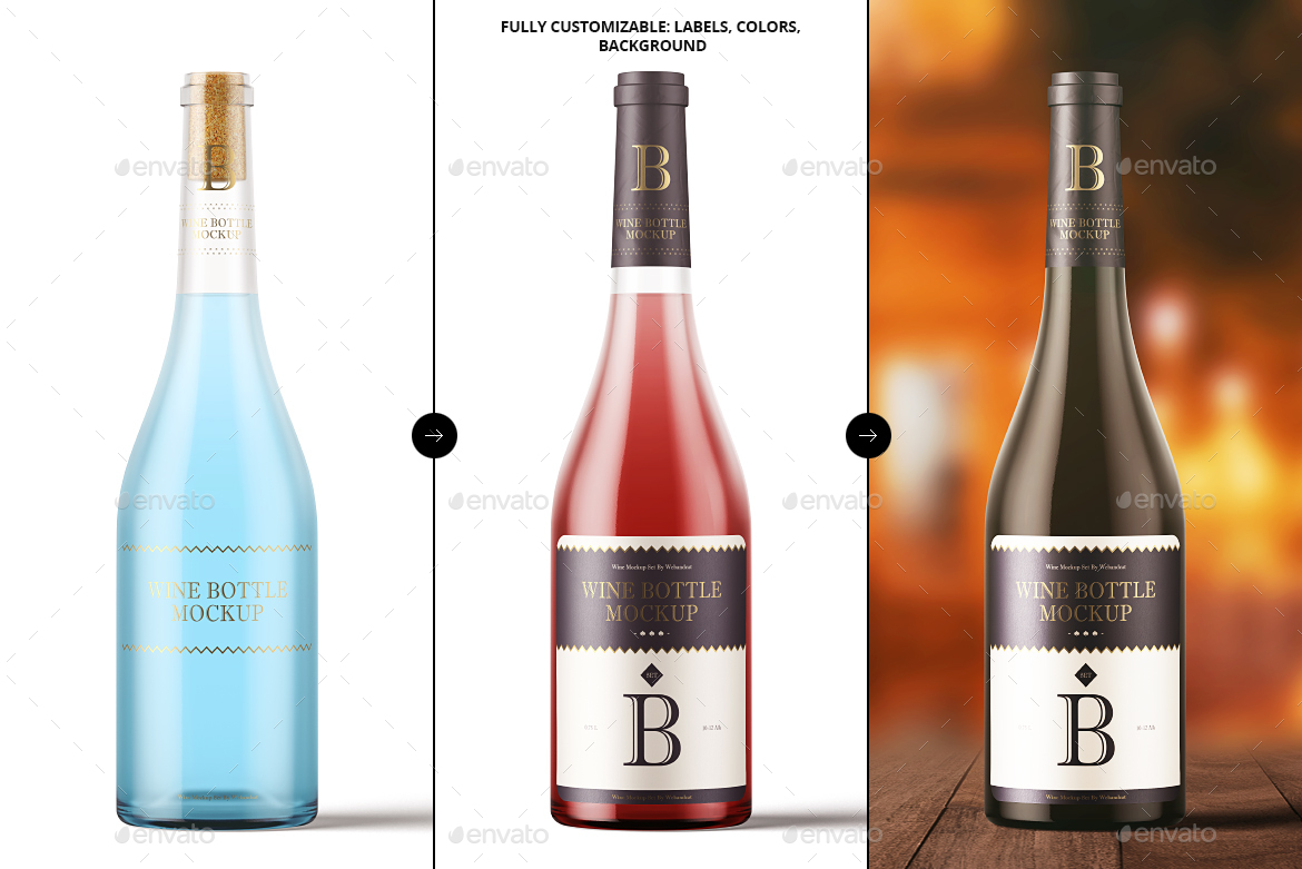 Download Sparkling Wine Bottle Mockup by webandcat | GraphicRiver