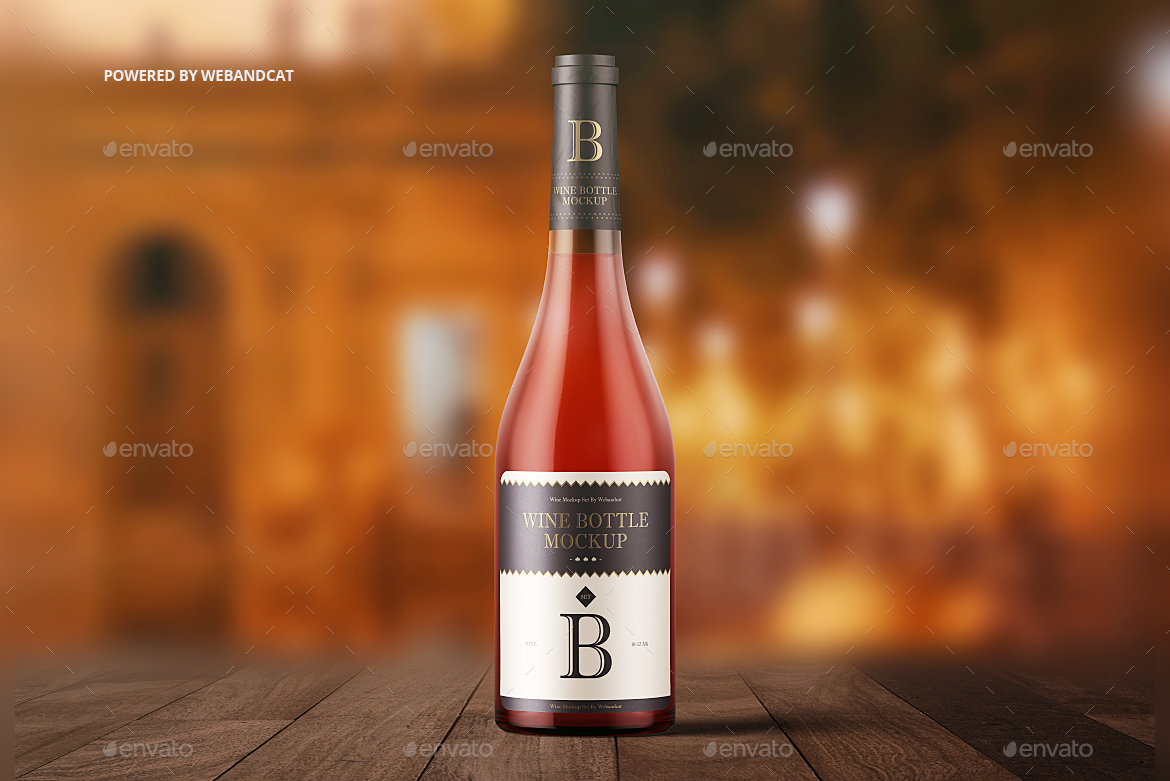 Download Sparkling Wine Bottle Mockup by webandcat | GraphicRiver