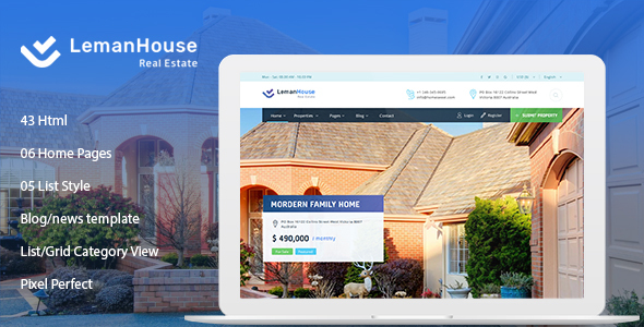 Nice Lemanhouse - Real Estate HTML Template