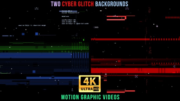 Cyber Glitch Backgrounds 4K